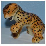 Vtg Ceramic Arts Open Mouth Cheetah Figure 4"t