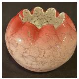 Vintage Pink Cased Glass w/ Mica Flecks Rose