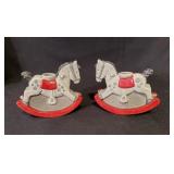 Pair 1975 Goebel W Germany Rocking Horse