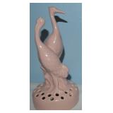 MCM Coronet Pink Art Pottery Herons Birds Flower