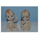 (2) Vtg Bisque Porcelain Kewpie Doll Figures 3.75