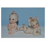 (2) Vtg Bisque Porcelain Kewpie Doll Figures 3.75