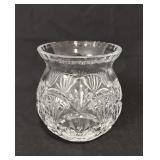 Heavy Lead Crystal Bulbous Vase 5.25
