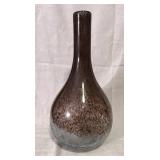 Contempo Brown Speckled Art Glass Vase 12.75