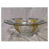 Antique Blue Florals Console Centerpiece Bowl