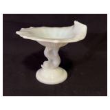 Westmoreland Milk Glass Dolphin Shell Compote