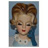 Vtg Napco Ware Japan Ceramic C6429 Blue Glove