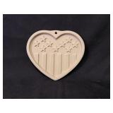 Pampered Chef Cookie Mold American Heart 1991