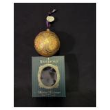 Waterford Blown Christmas Paisley Ball Ornament