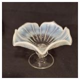 Dugan Opalescent Glass Compote 4"