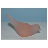 Vtg Westmoreland Pink Satin Glass Bird Figure 3.25