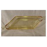 Heisey Empress Sahara Yellow Glass Handled