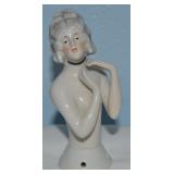 Antique German Porcelain Victorian Lady Half Doll