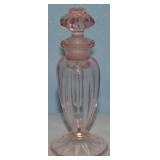 Vtg Pink Depression Glass Ribbed Optic Perfume