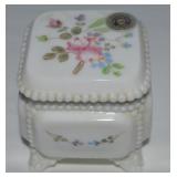 Vtg Westmoreland Handpainted Beaded Rim Milk
