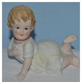 Vtg Andrea by Sadek Bisque Porcelain Piano Baby