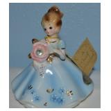 Vtg Josef Original Ceramic April Birthday Girl Fig