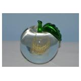 1998 LOR Ritz Gold Flake Core Art Glass Apple
