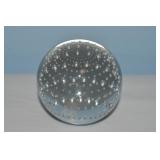 Vtg Clear Art Glass Bullicante Paperweight 4.25