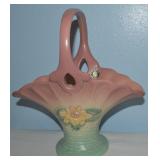 Vtg Hull USA Pottery L-14-10 1/2 Water Lily Basket