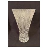 Tall Cut Crystal Flared Flower Vase