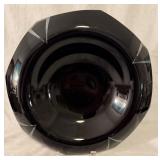 Black Amethyst Glass Octagonal Deco Style Console