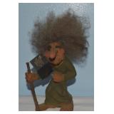 Vtg Nyform Norway Old Witch Hag Troll Doll Figure