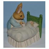 Frederick Warne Beatrix Potter Peter in Bed Resin