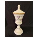 Westmoreland Handpainted Milk Glass Roses &