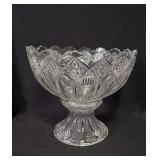 Antique Ladders & Diamonds Pattern Glass Punch