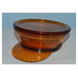 Vtg Paden City Amber Glass Military Army Cover Hat