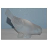 Vtg Lalique France Crystal Sparrow Moineau Bird