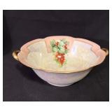 Antique Grape Design Handpainted Double Handled