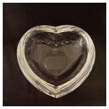 Vtg Orrefors Crystal Heart Trinket Dish 6.25