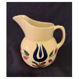 Vtg Watt Pottery Dutch Tulip Pattern Pitcher 6.25