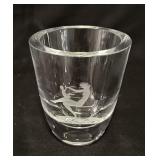 Vtg Orrefors Etched Crystal Mother & Child Vase