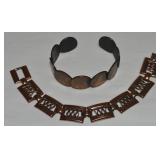 Vtg Copper Bracelets w/ Pennies & Renoir