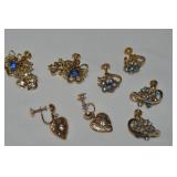 (4) Vtg Pairs Goldtone Screwback Earrings