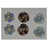 (3) Vtg Goldtone Clip Earring Pairs
