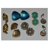 (6) Vintage Pairs Clip Earrings Lot