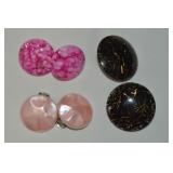 (3) Vtg Confetti & Other Disc Clip Earring Pairs