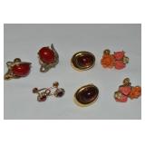 (4) Vtg Prs Goldtone Screwback Earrings Napier +