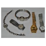(5) Vtg Ladies Watches: Jacque Cierra, Jordache