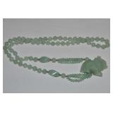 Vintage Chinese Carved Jade Elephant Beaded