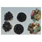 (3) Vtg Goldtone Clip Earring Prs: Japan