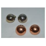 (2) Vtg Goldtone Clip Earring Prs: Whiting & Davis