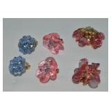 (3) Vtg Goldtone Clip Earring Pairs