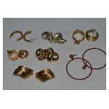 (7) Vintage Prs Pierced Earrings: Lisner, Monet +