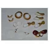 (7) Vintage Prs Pierced Earrings: Monet +