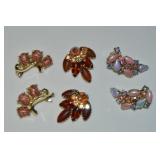 (3) Vtg Goldtone Clip Earring Pairs